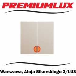 Berker B.kwadrat klawisz podwójny podświetlany kremowy Warszawa Aleja Sikorskiego 3 LU3